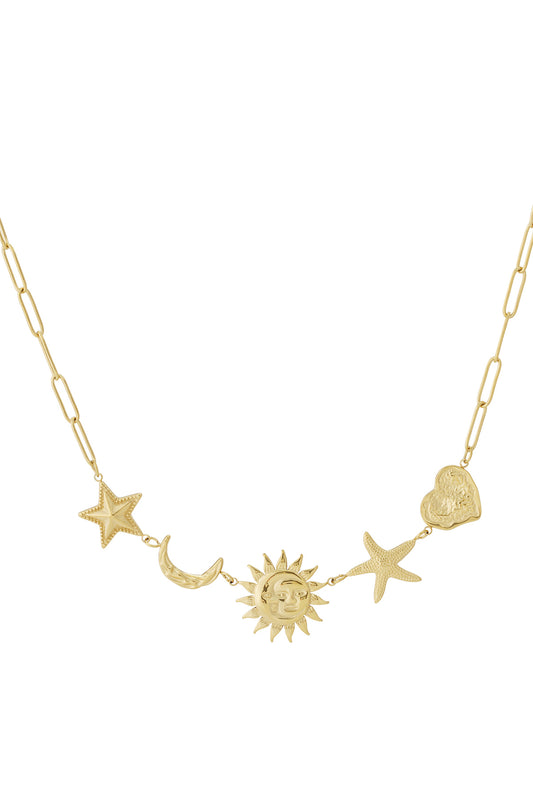 Elegant Sun Pendant Necklace for Women - Spring/Summer