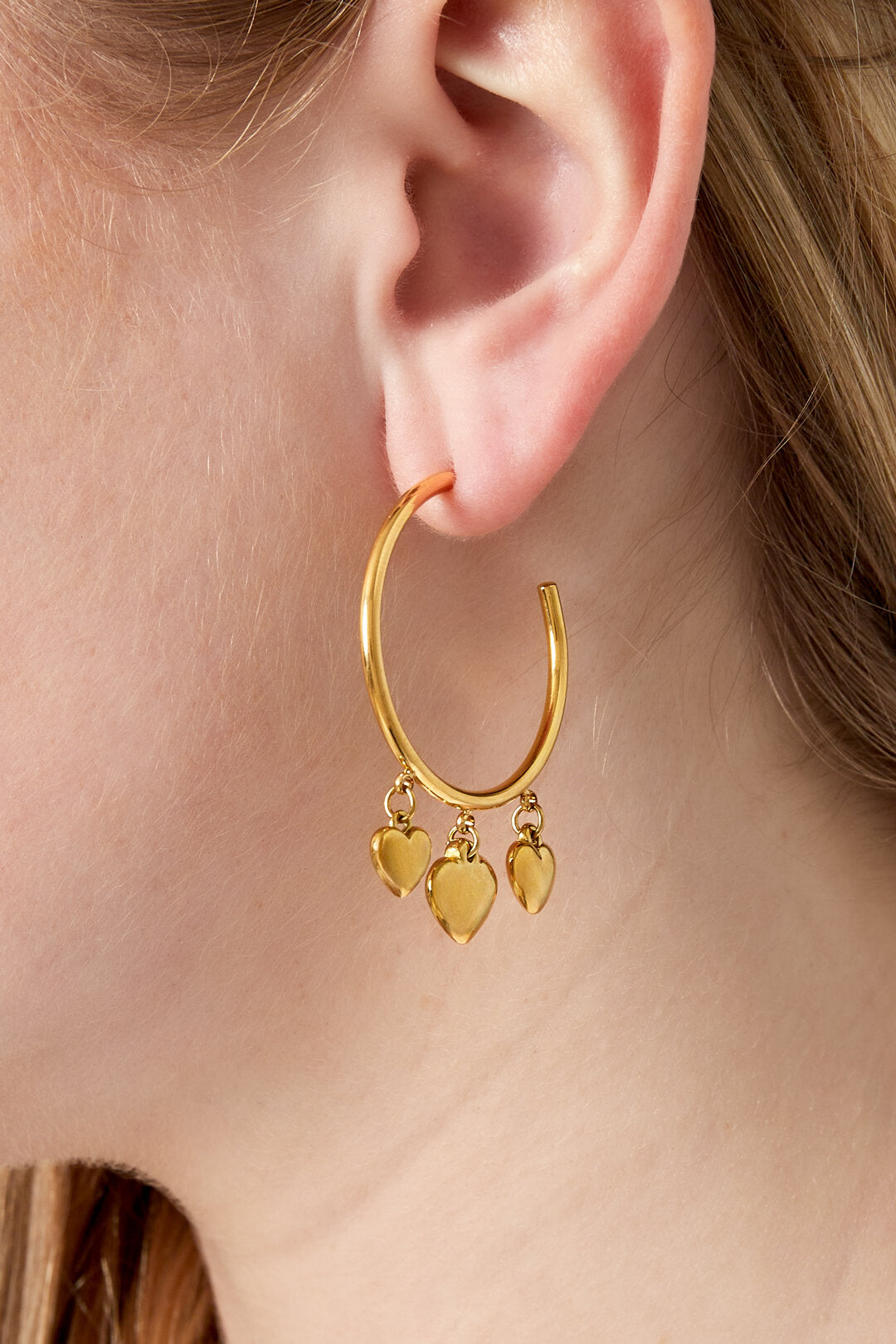 Stylish Heart Hoop Earrings for Everyday Wear