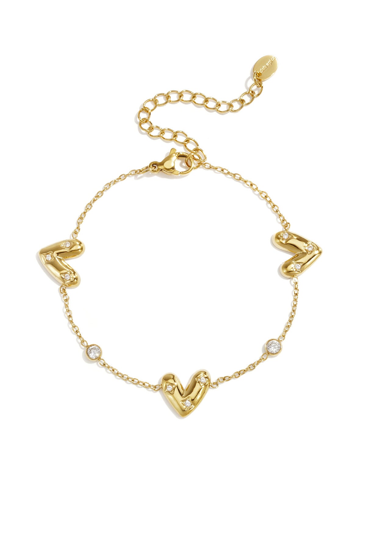 Elegant Heart Charm Bracelet for Women - All Fit