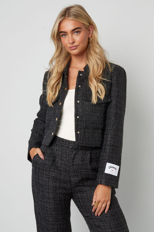 Elegant Checkered 2-Piece Set for Fall/Winter