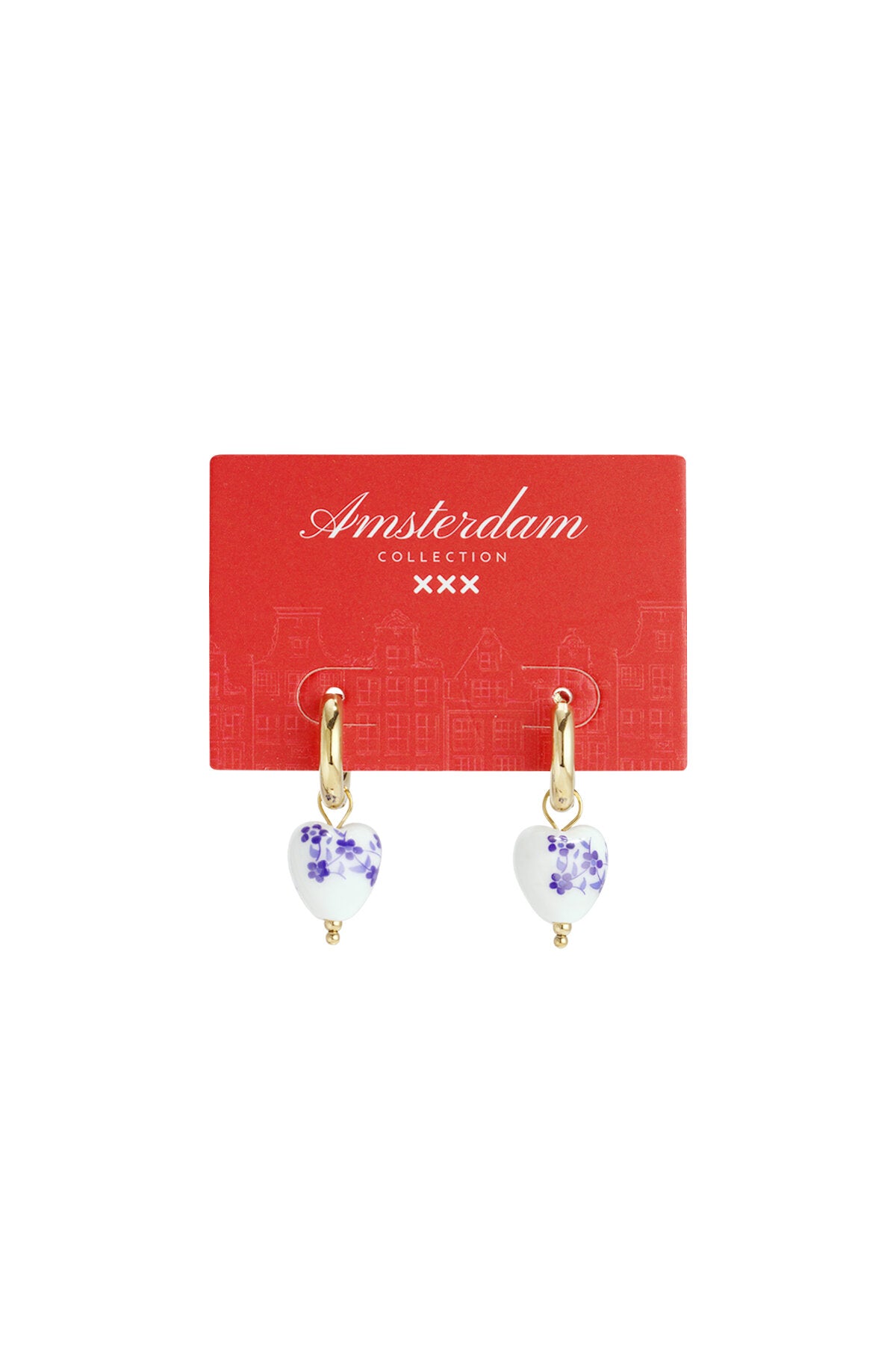 Elegant Gold Ceramic Bead Earrings for Spring