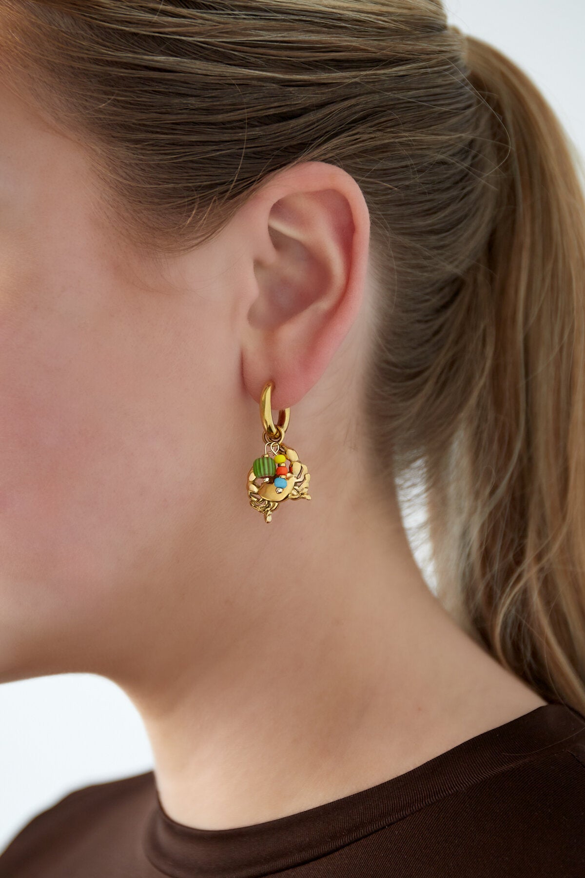 Elegant 14K Gold Plated Oceanic Drop Earrings