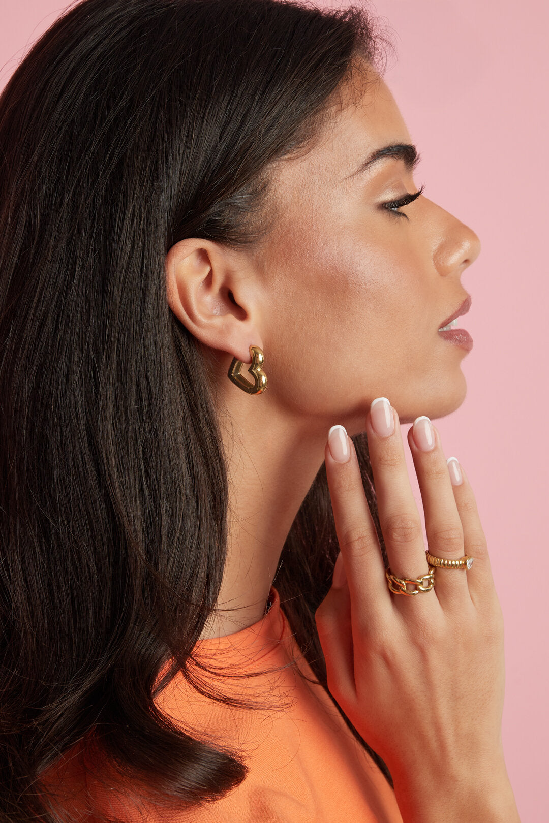 Elegant Heart Hoop Earrings for Everyday Wear