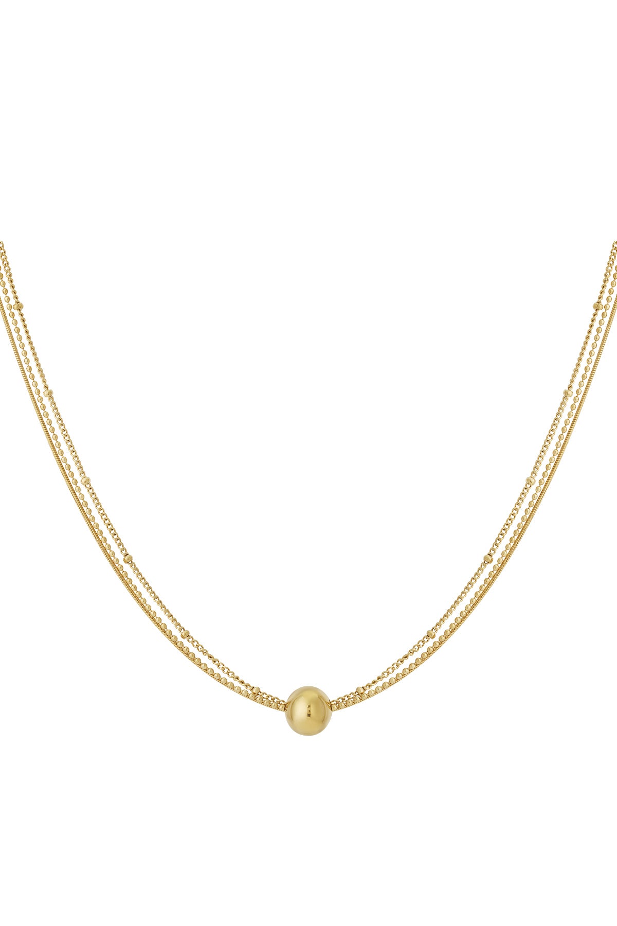 Elegant 14K Gold Plated Irregular Pendant Necklace