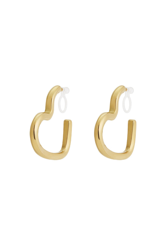 Elegant Heart-Shaped Clip-On Earrings for All