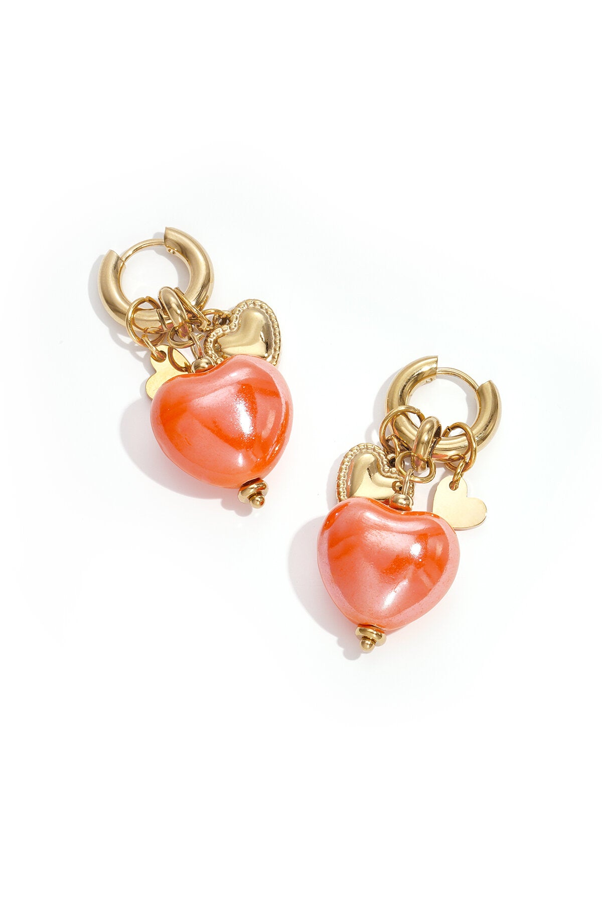 Elegant Heart-Shaped Drop Earrings for Valentine's Day