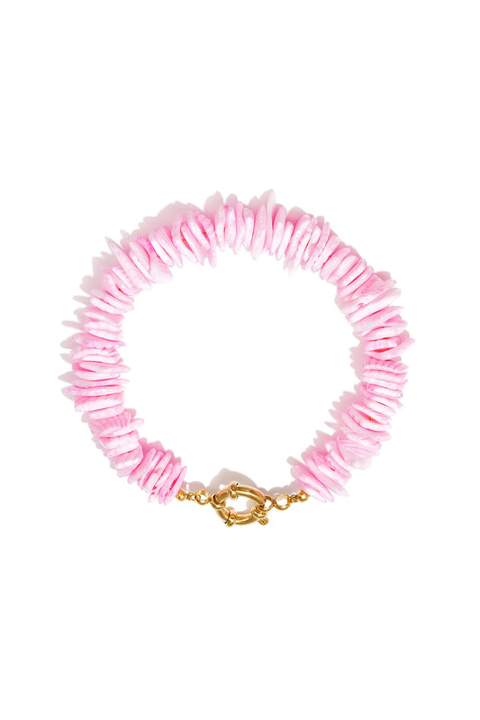 Charming Pink Beaded Bracelet for Spring