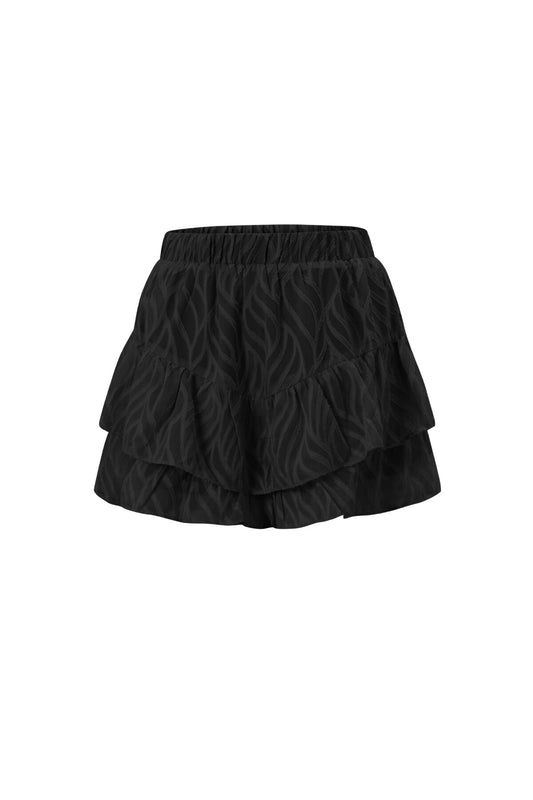 Elegant Spring/Summer Woven Pantskirt - Green, Black, Off-White