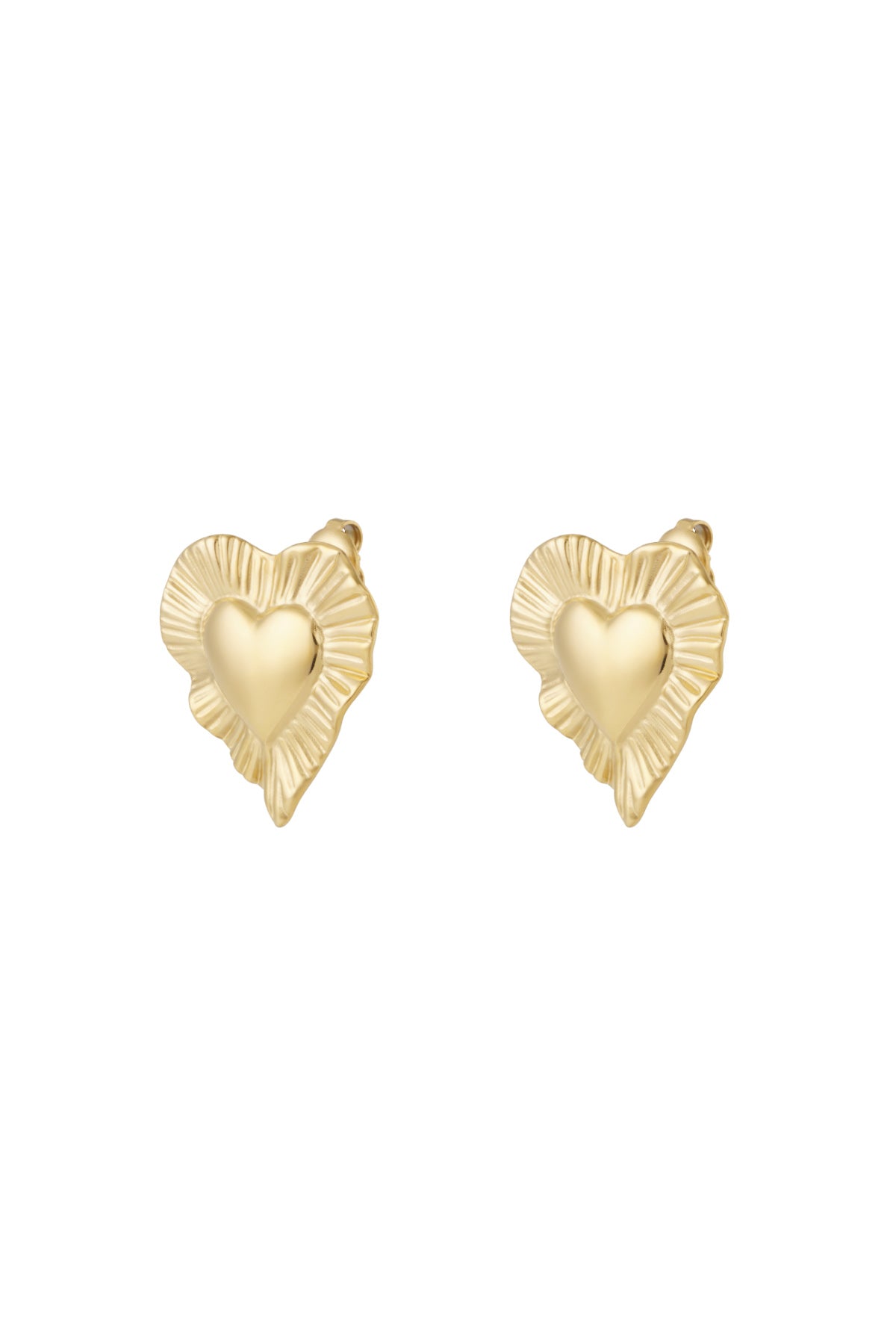 Elegant Heart-Shaped Stud Earrings for Daily Wear