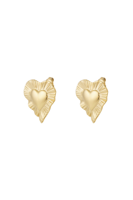 Elegant Heart-Shaped Stud Earrings for Daily Wear