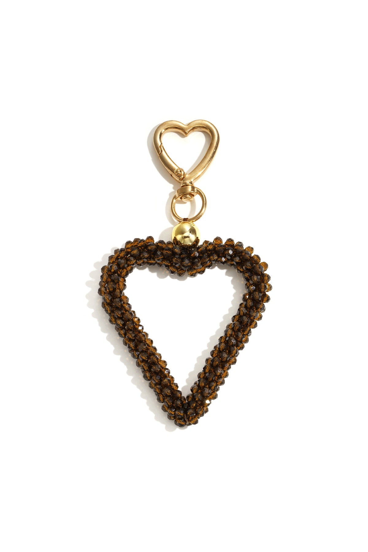 Elegant Crystal Heart Keychain in Multiple Colors