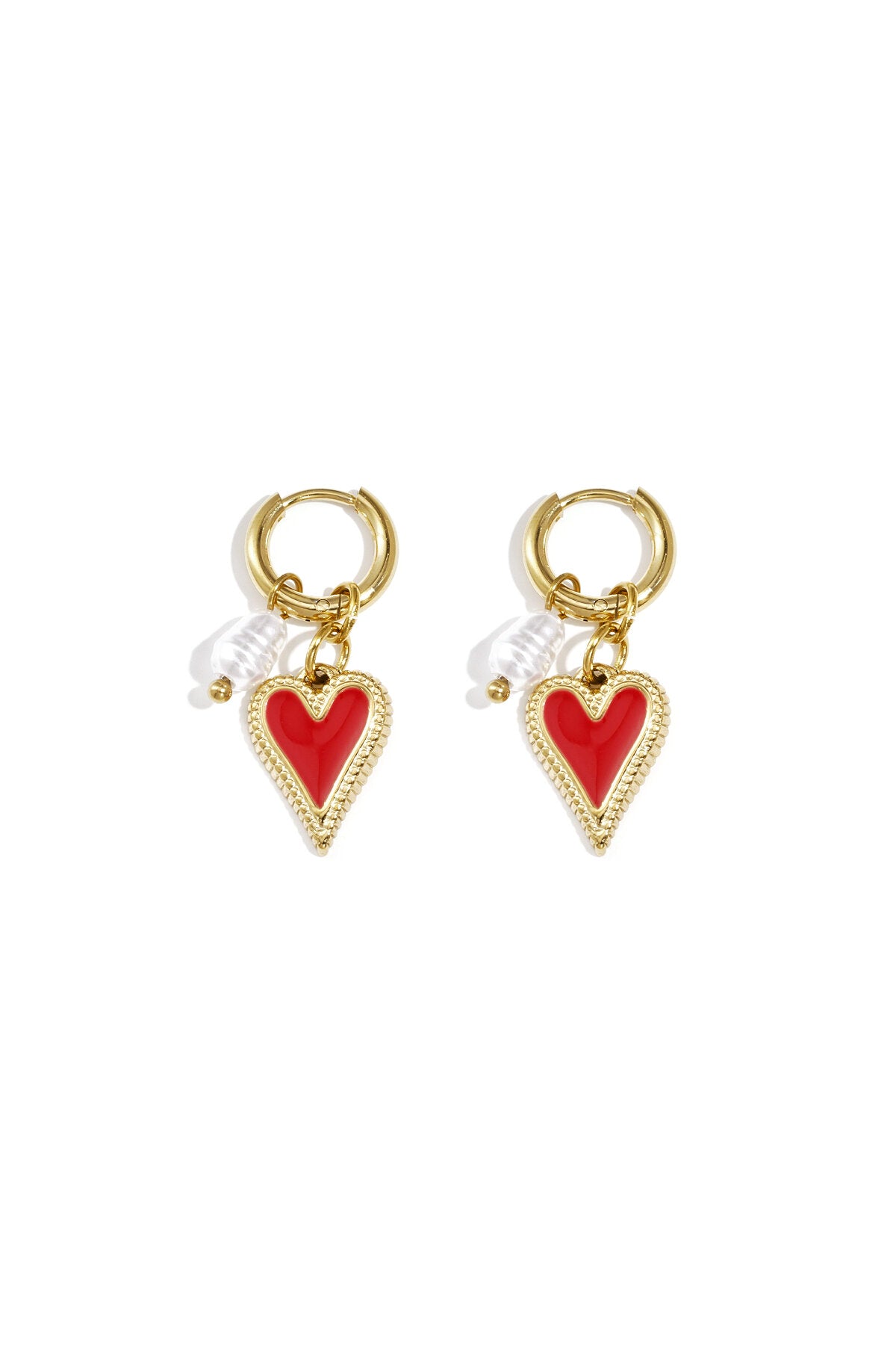 Romantic Heart Drop Earrings for Valentine's Day