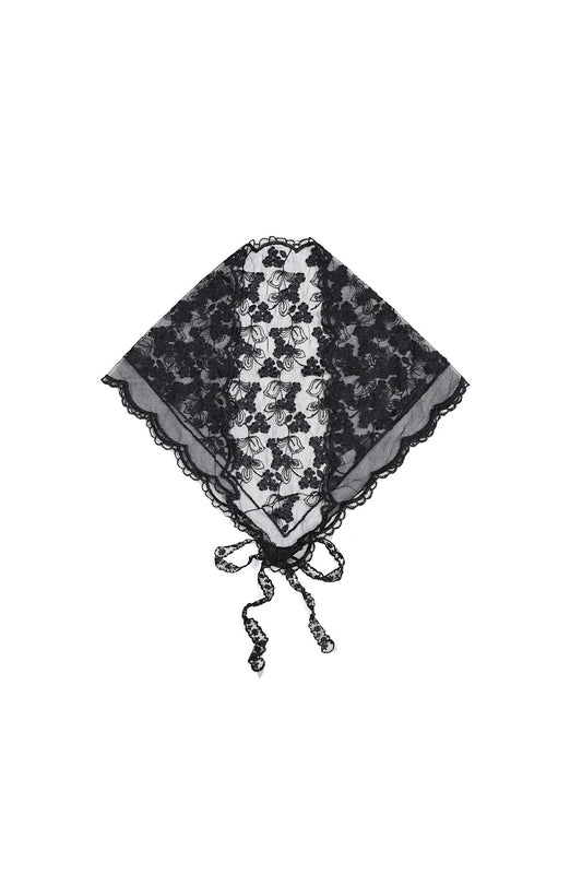 Elegant Summer Scarf in White and Black