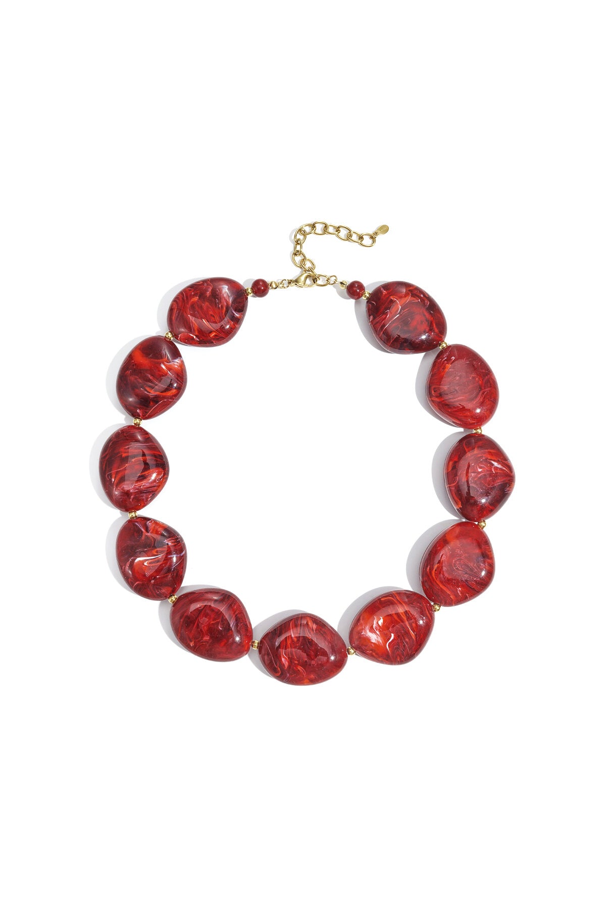 Chic Brown and Crimson Beaded Necklace for Fall