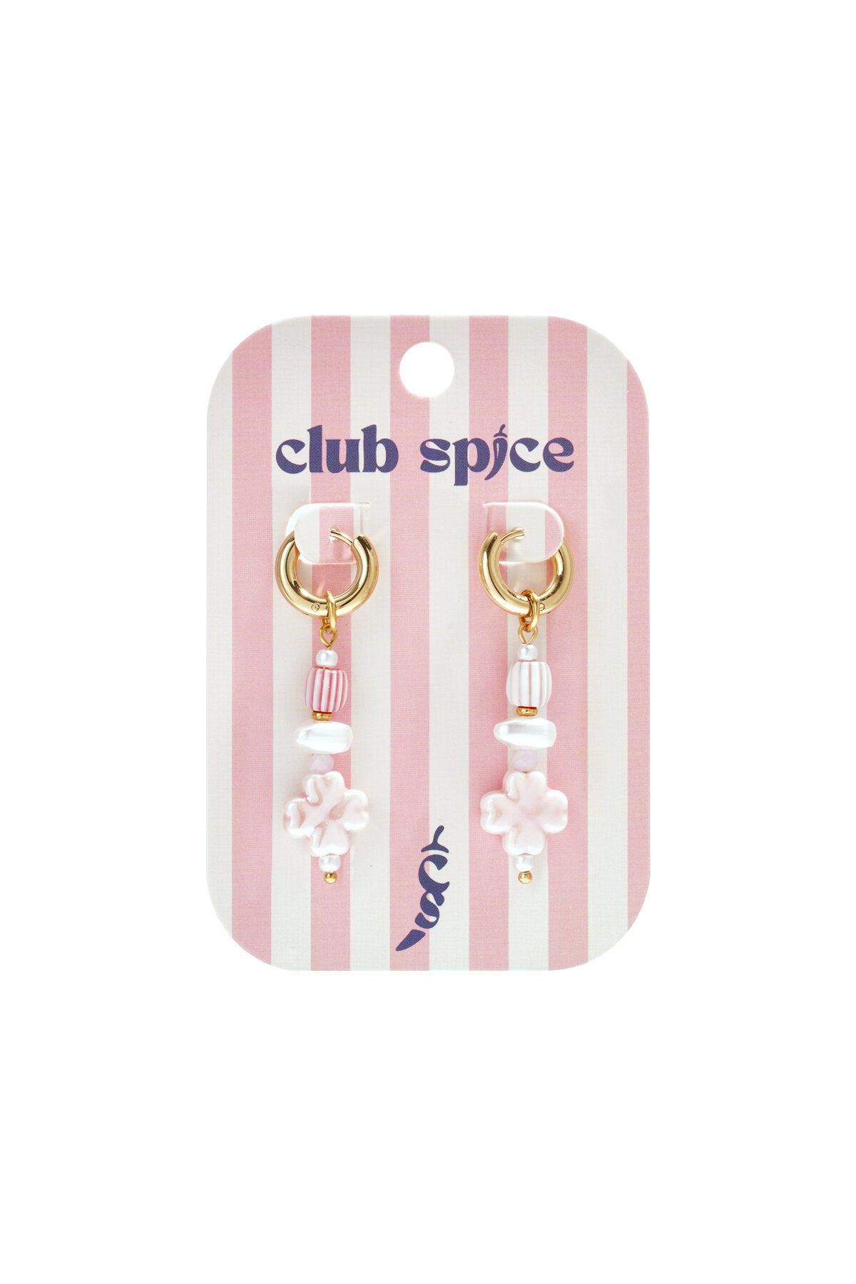 Stylish Pink Clover Bead Earrings for Spring/Summer