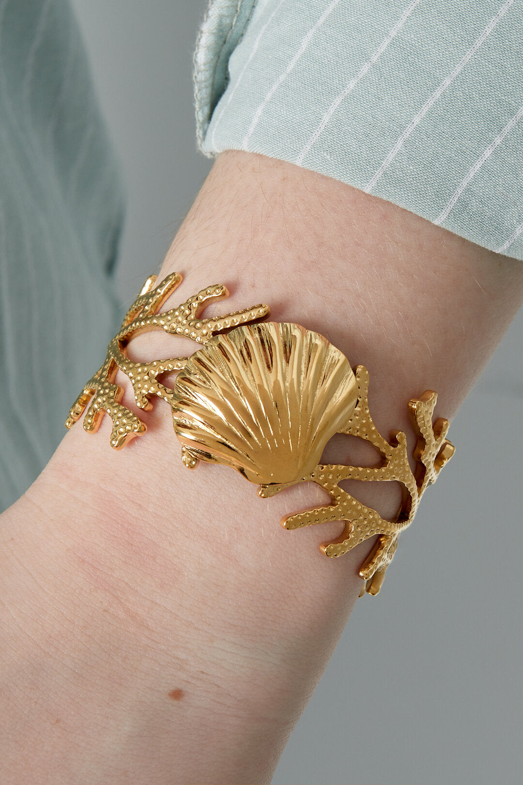 14K Gold Plated Cuff Bracelet for Women