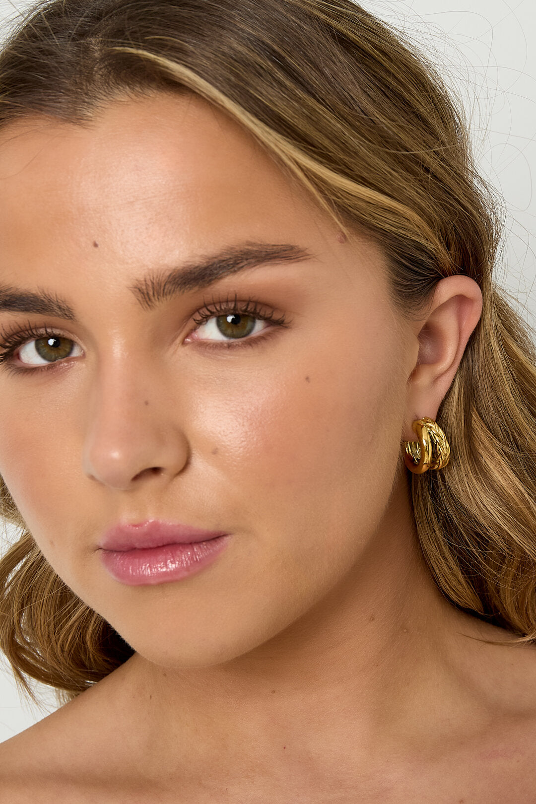 Stylish Stainless Steel Irregular Hoop Earrings