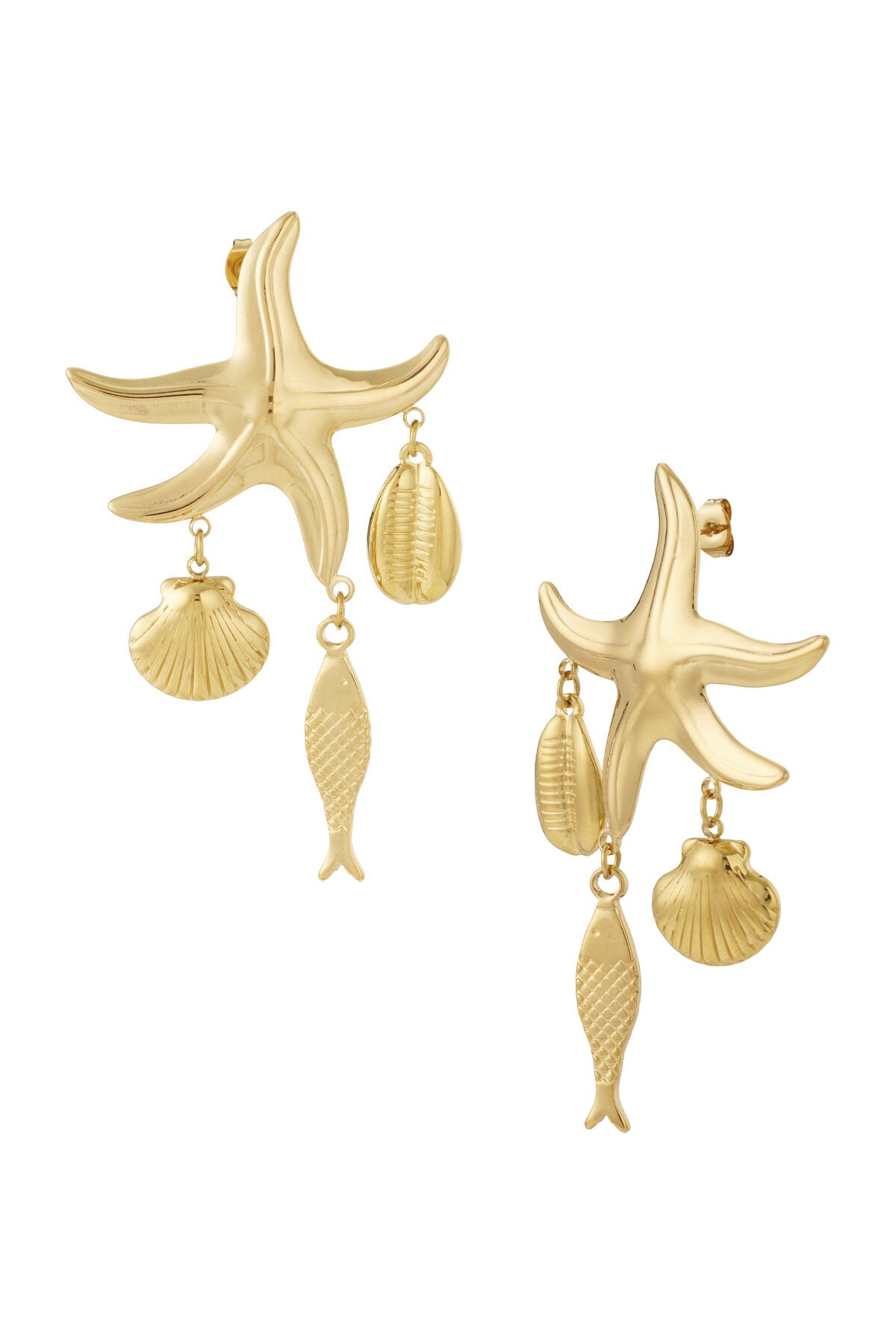 Elegant Gold Plated Drop Earrings for Spring/Summer