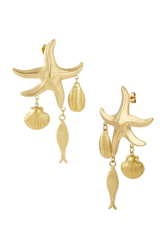 Elegant Gold Plated Drop Earrings for Spring/Summer