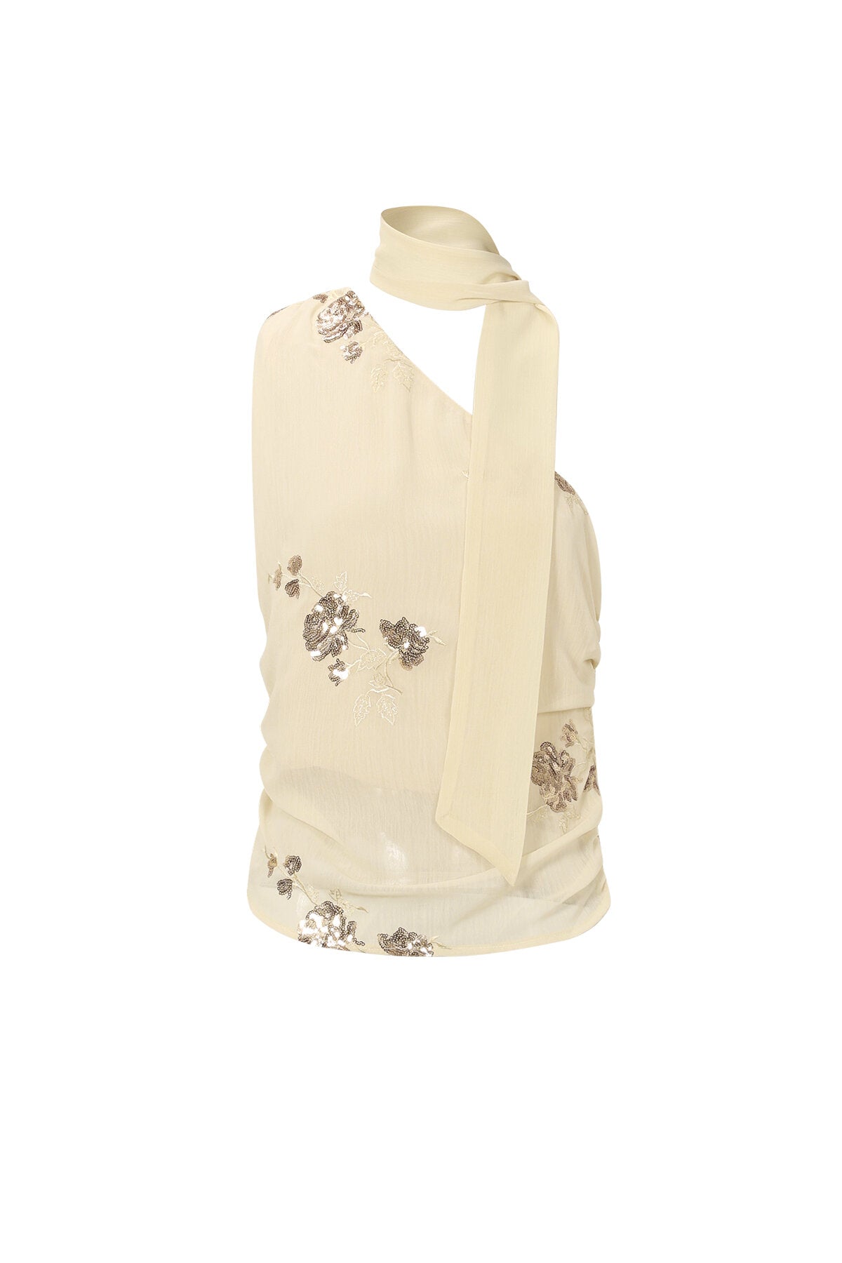 Elegant Floral Sleeveless Top for Spring/Summer