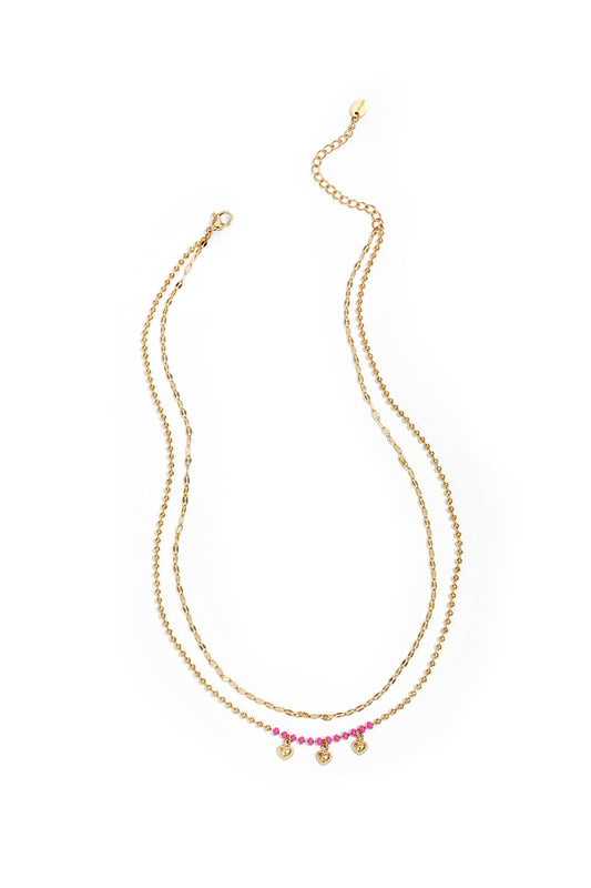 Elegant Gold Layered Heart Necklace for Everyday Wear