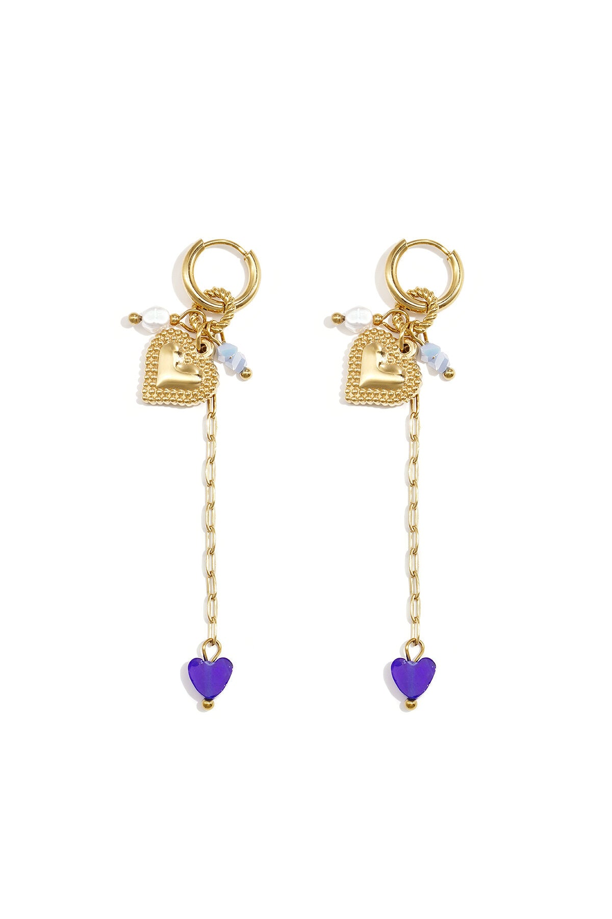 Elegant Gold Heart Loop Earrings for Women
