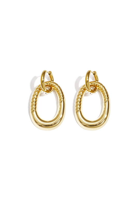 Elegant Gold Drop Earrings for Women - Simple & Stylish