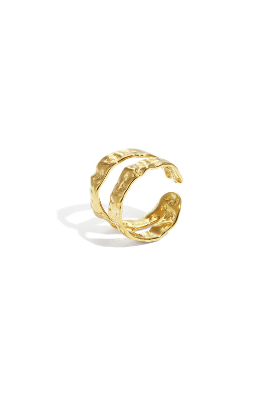 Elegant Adjustable Gold & Silver Minimalist Ring