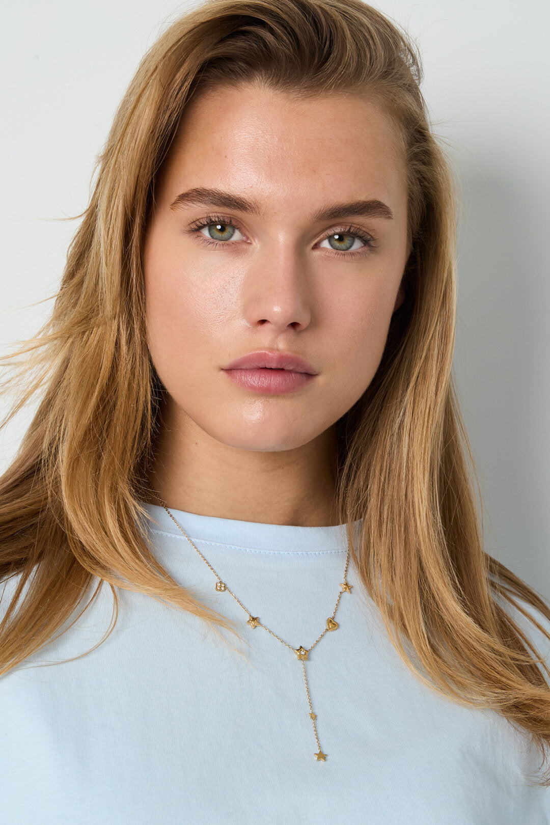Elegant Heart & Star Pendant Necklace for Women