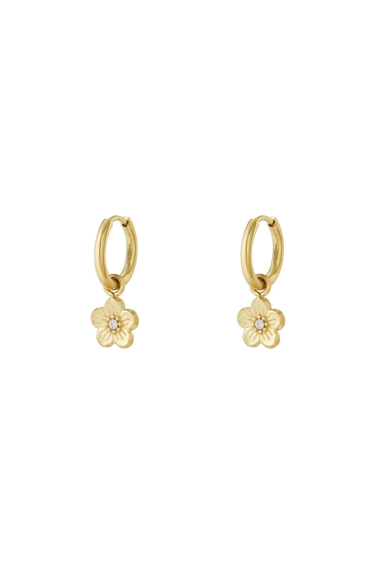 Stylish Rhinestone Drop Earrings - Silver & Gold