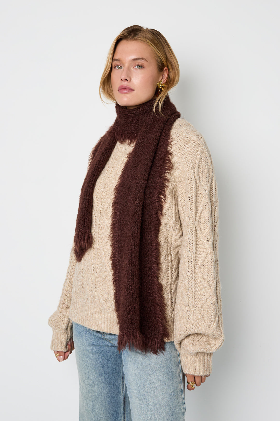 Wintersjaals, effen kleur, geschikt voor dagelijks gebruik, polyester, dagelijkse accessoires