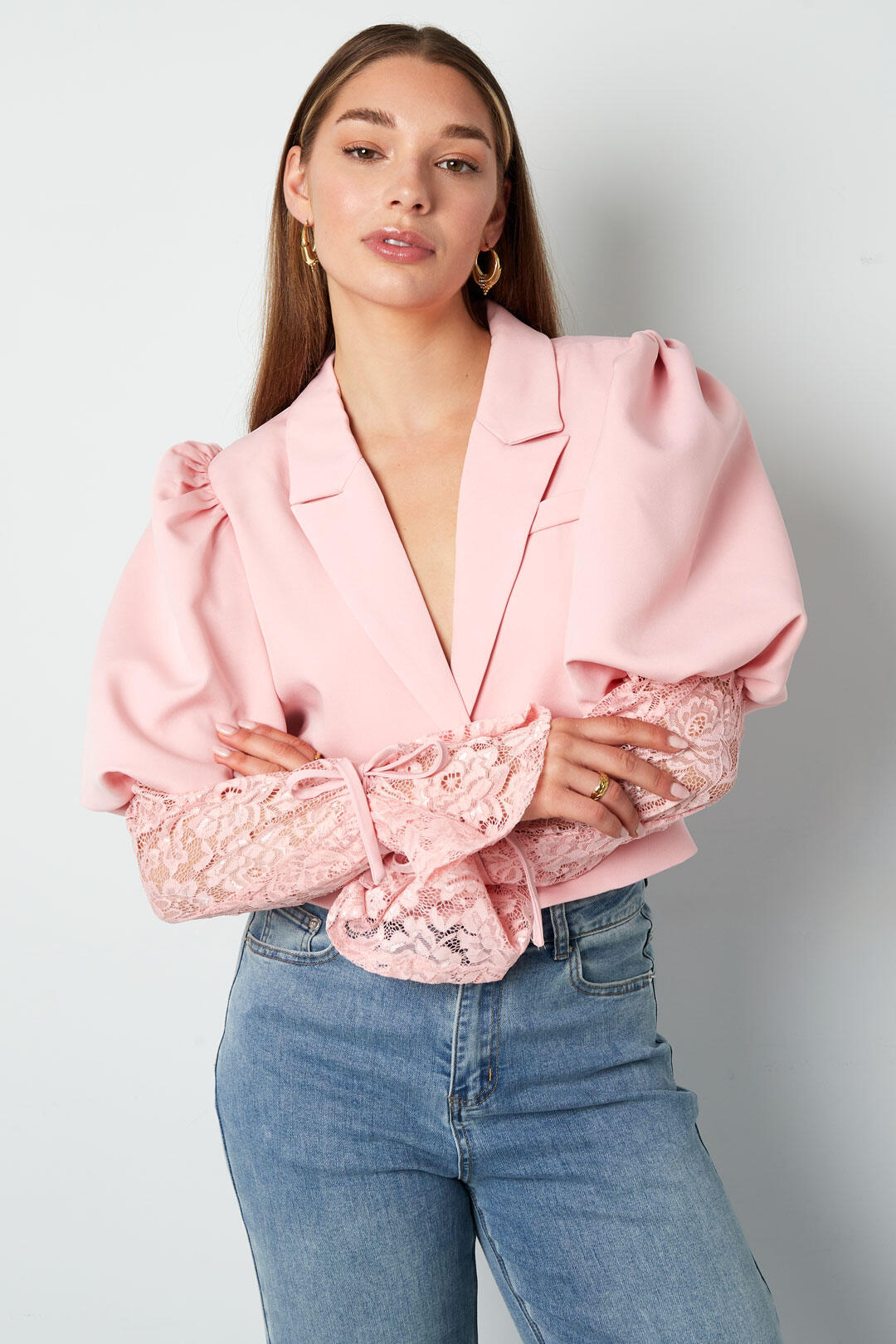 Elegant All-Fit Light Pink Women's Casual Suit