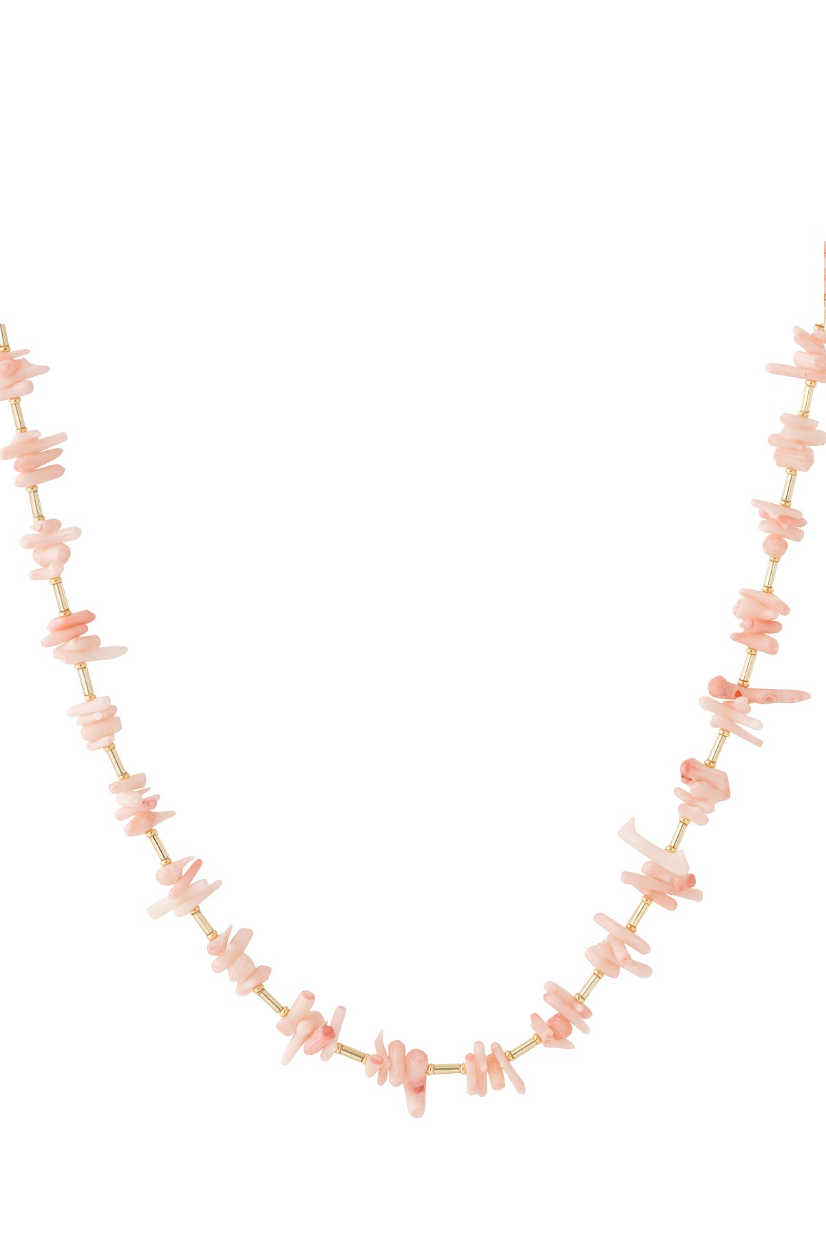 Chic Pink Beaded Necklace for Spring/Summer Elegance