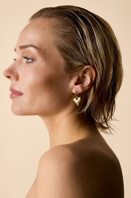 Elegant Heart-Shaped Drop Earrings for Women