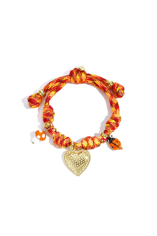 Chic Orange Braided Bracelet for Spring/Summer