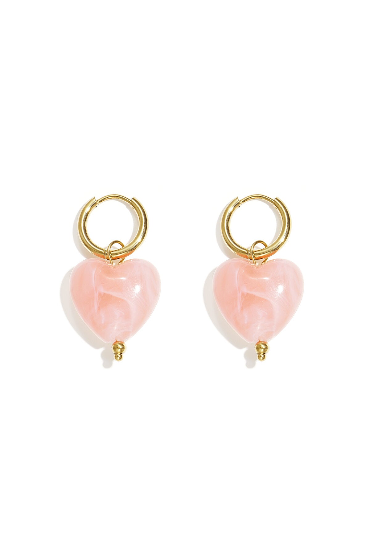 Elegant Spring/Summer Heart Drop Earrings for Women