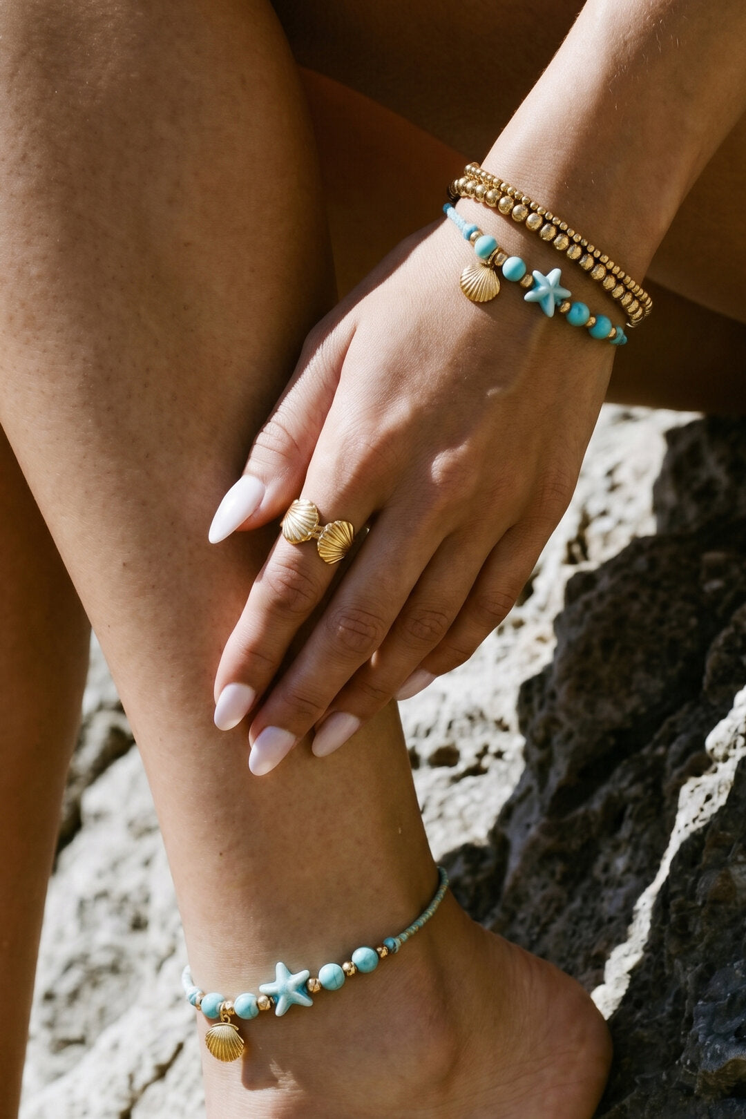 Elegant Starfish Beaded Bracelet for Summer