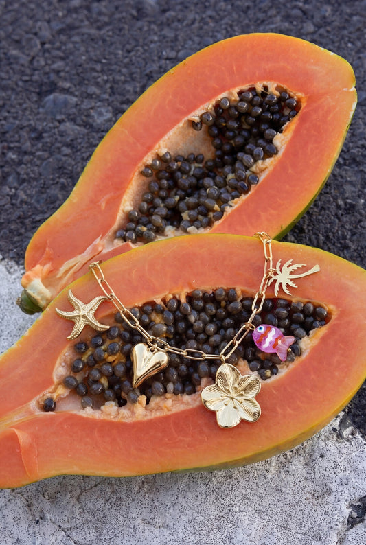 Chic Gold Charm Bracelet for Summer Vibes