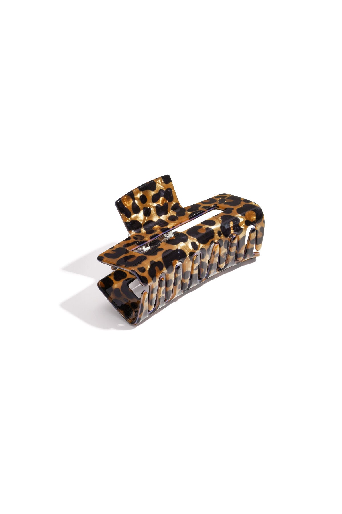 Stylish Khaki & Coffee Brown Leopard Print Hair Clips