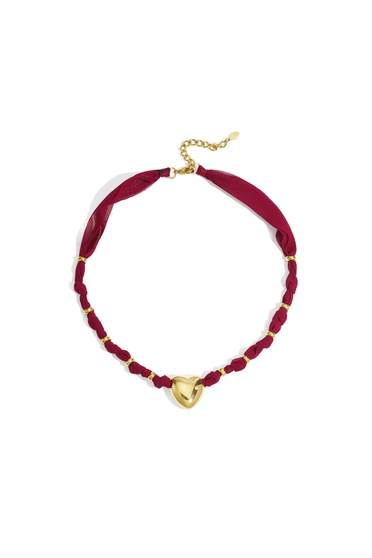 Elegant Wine Red & Dark Blue Braided Necklace for Women