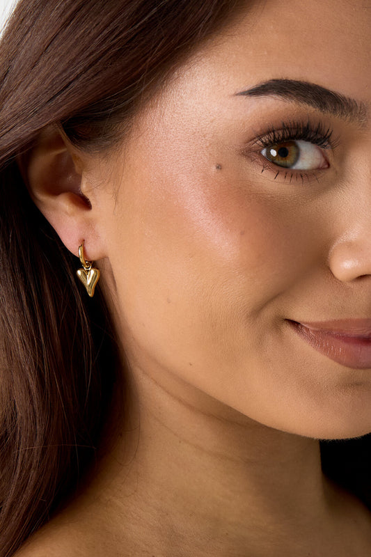 Elegant Heart-Shaped Drop Earrings for Everyday Wear
