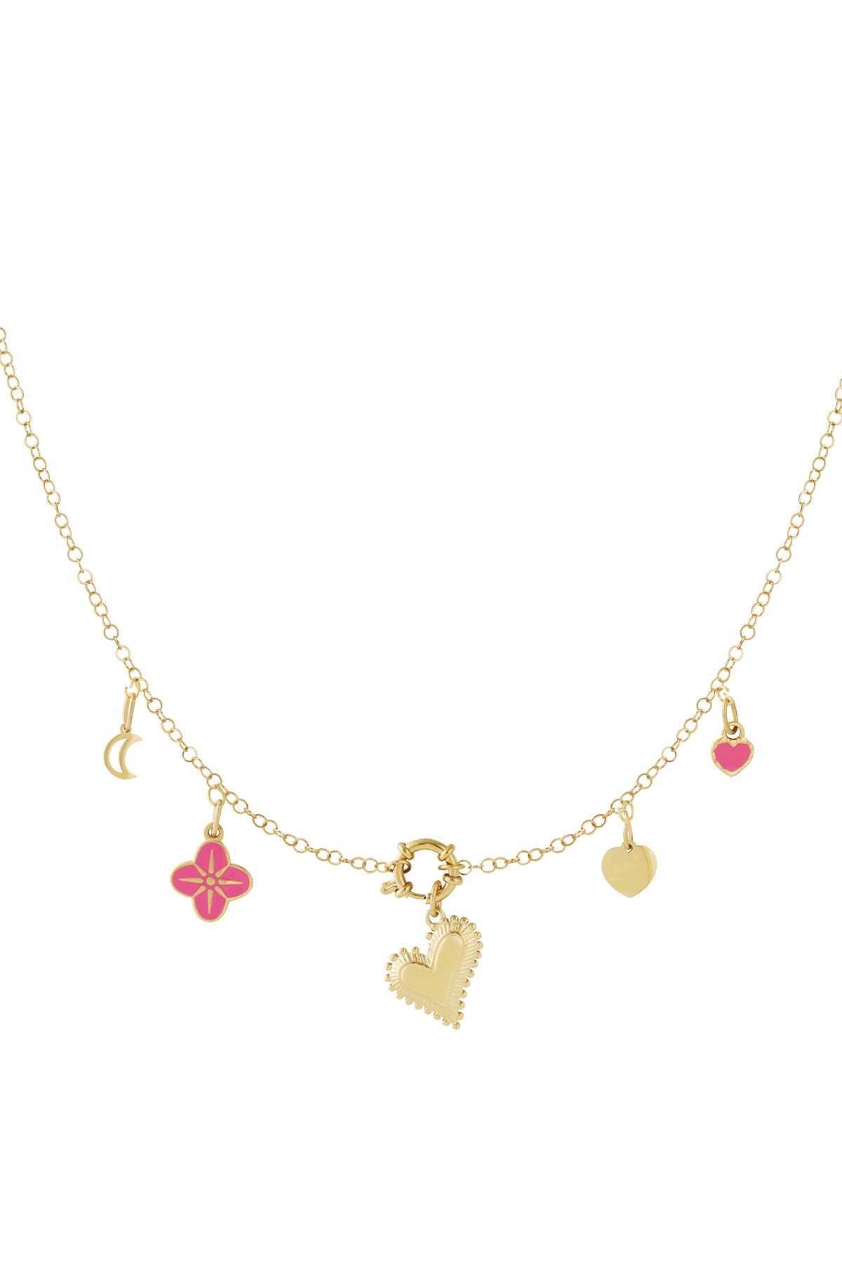 Elegant 14K Gold Plated Heart Pendant Necklace for Women