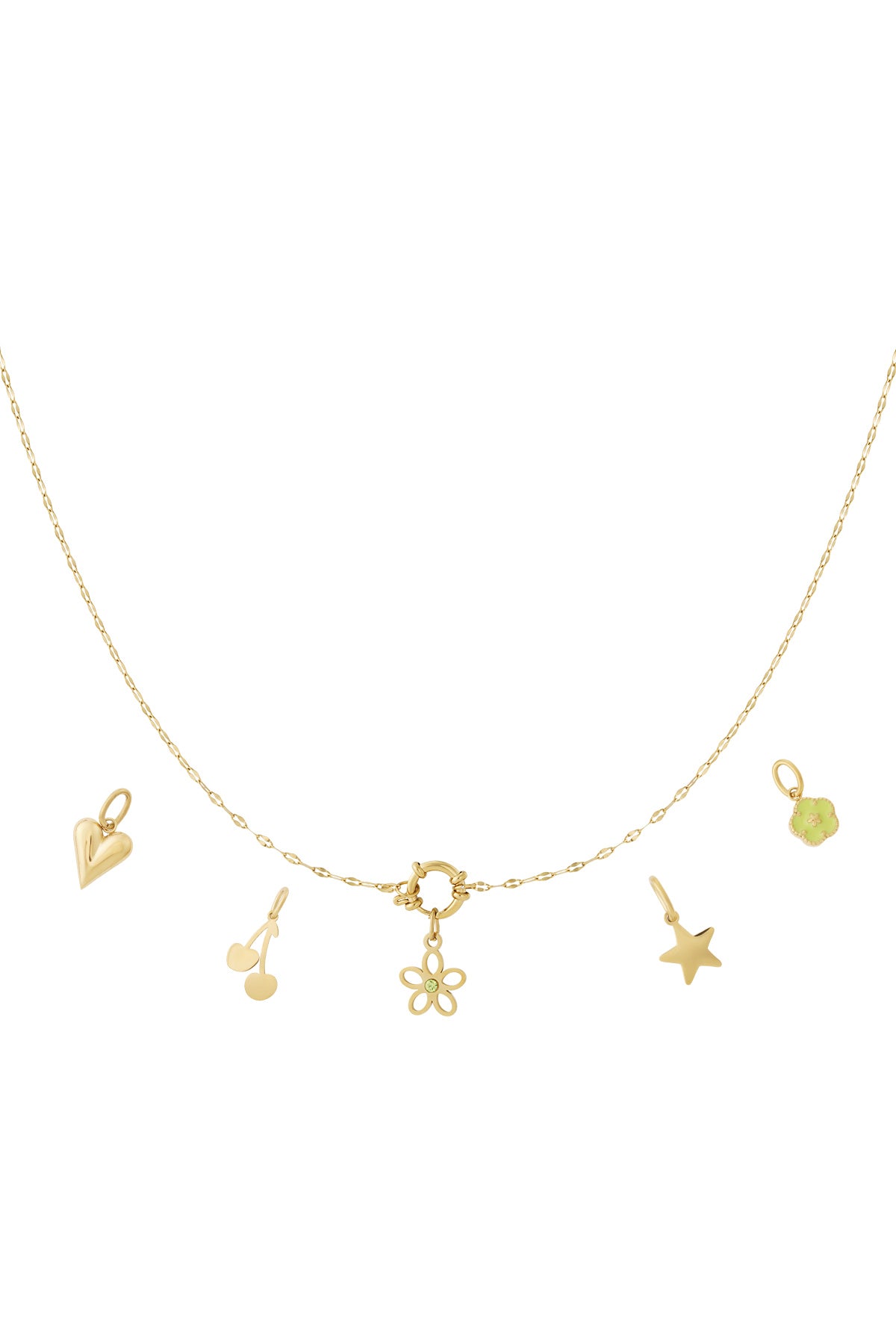 Elegant 14K Gold Plated Flower Pendant Necklace