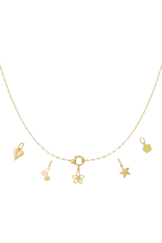 Elegant 14K Gold Plated Flower Pendant Necklace