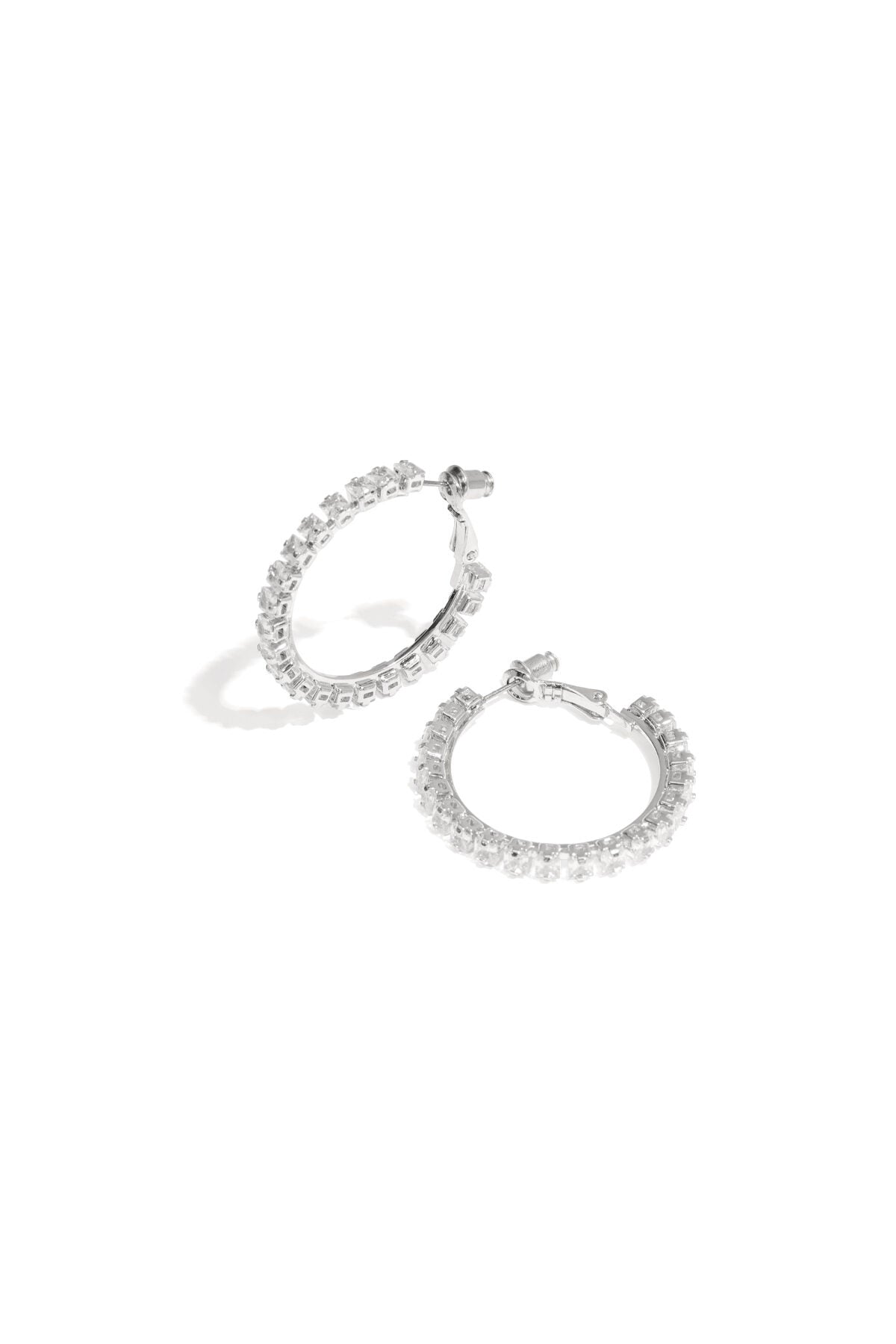 Elegant Circle Party Earrings for Women - Silver & Gold