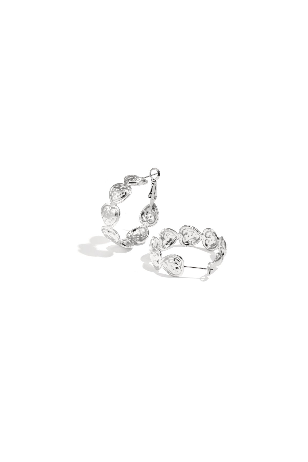 Stylish Heart & Circle Hoop Earrings for Women