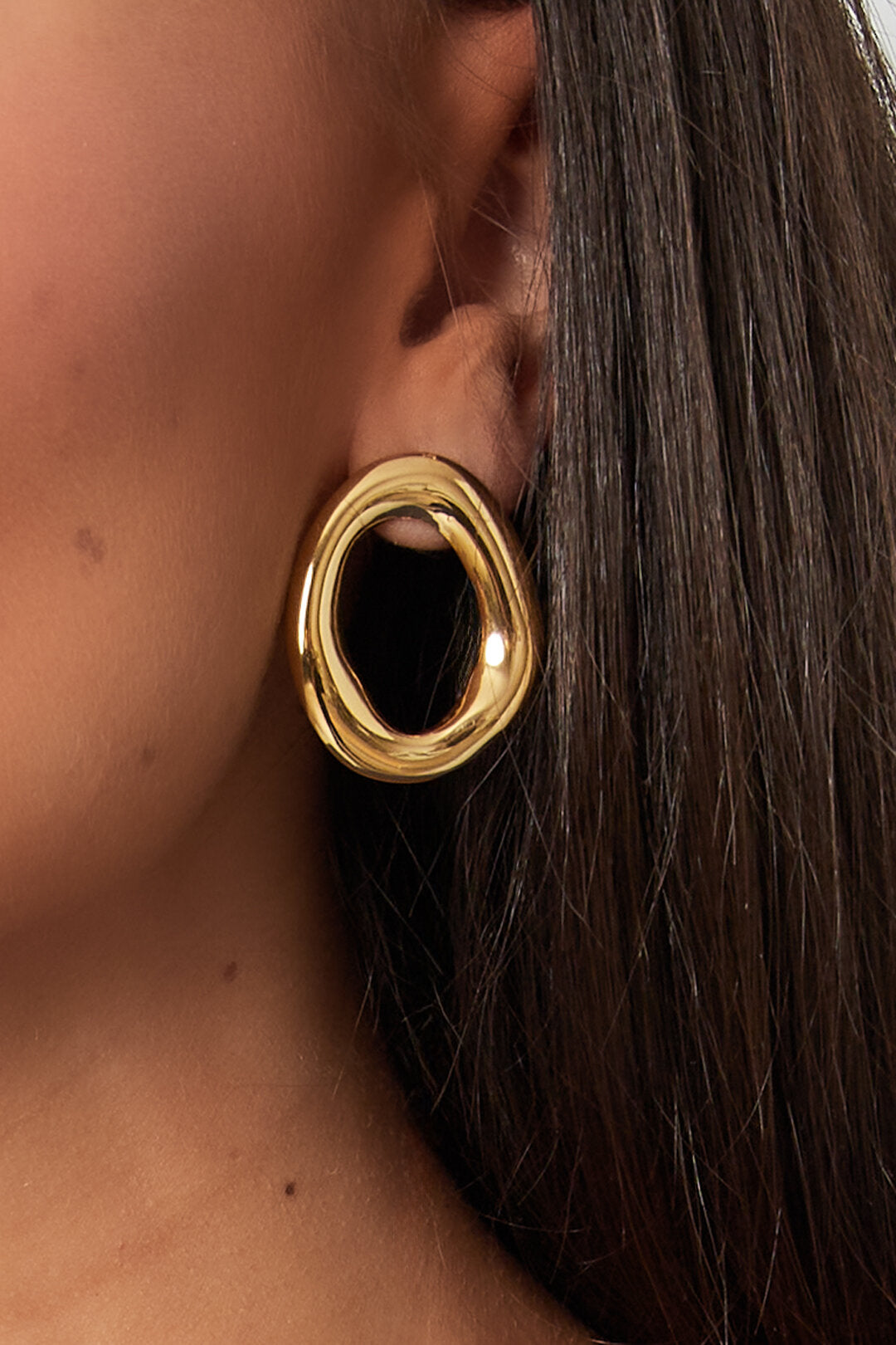 Stylish Irregular Shaped Stainless Steel Stud Earrings