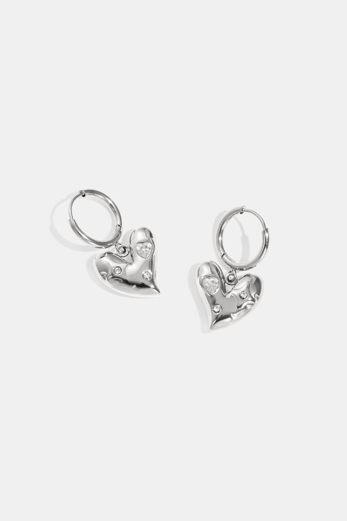 Elegant Heart-Shaped Drop Earrings for Women