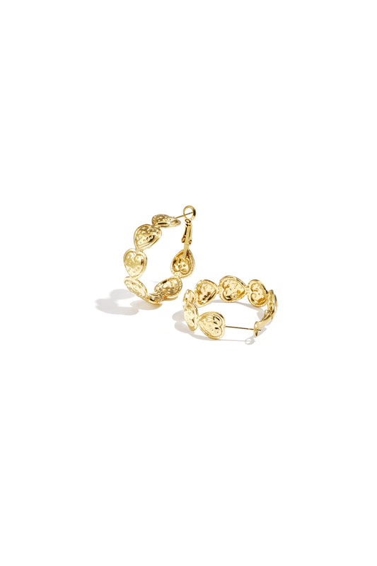Stylish Heart & Circle Hoop Earrings for Women
