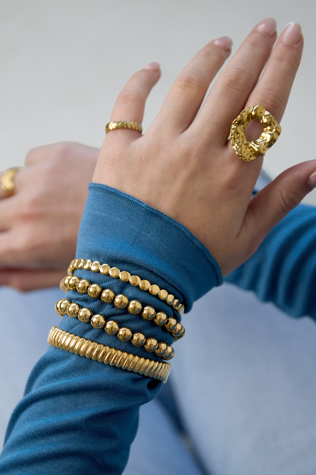 Elegant Stainless Steel Beaded Bracelets for Women